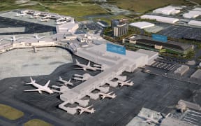 A rendition of how Auckland Airport will look after the redevelopment.