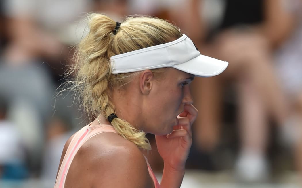 Caroline Wozniacki wasn't happy to leave Melbourne Park so soon