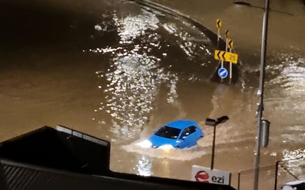 Another flooded car in Auckland