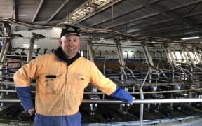 Farmer Chris Lewis in his south Waikato milking shed