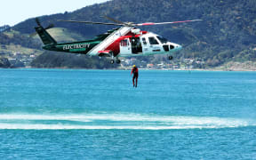 The Northland Emergency Services Trust rescue helicopter during a training exercise.