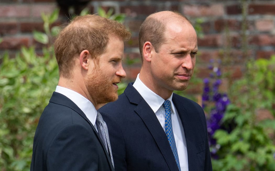 Prince Harry and Prince William attend the unveiling of a statue of their mother, Princess Diana, at Kensington Palace, London on 1 July 2021, which would have been her 60th birthday.