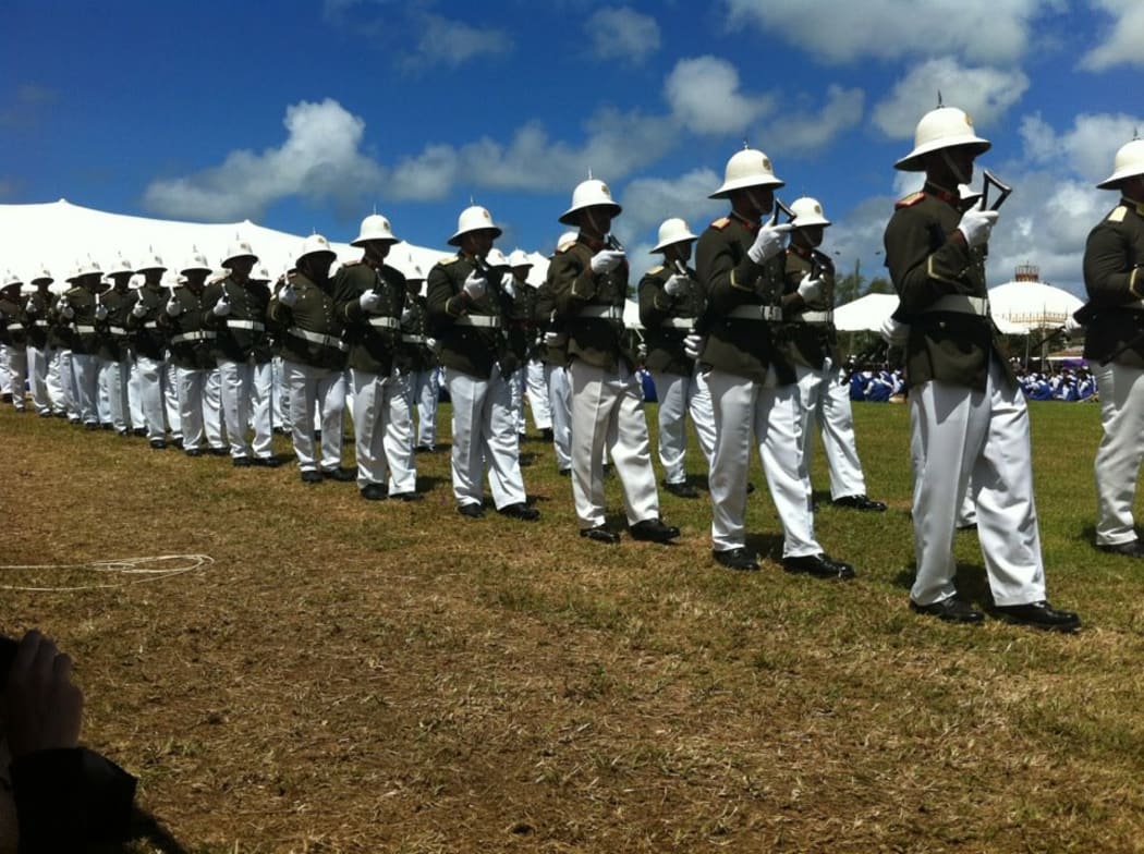 Tonga, military, parade, soldiers