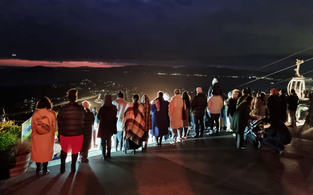 Hundreds of people gather on Ngongotahā maunga in Rotorua for the national hautapu ceremony.