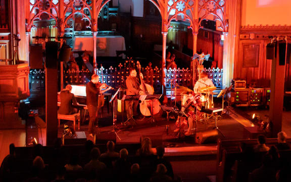 Umar Zakaria and friends at St. Peter's on Willis, 2021 Wellington Jazz Festival.