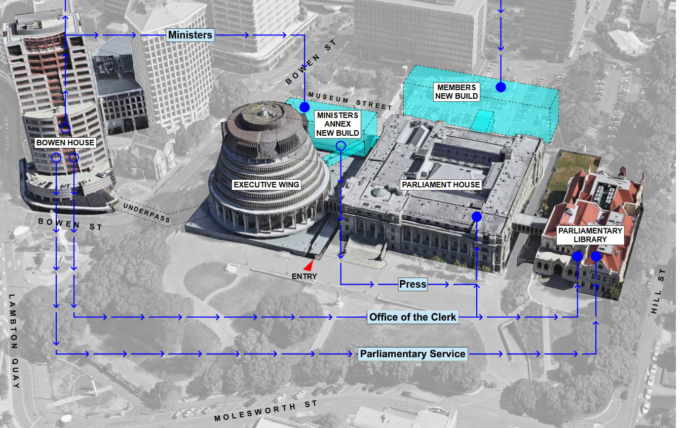 Concept drawings for new parliament buildings