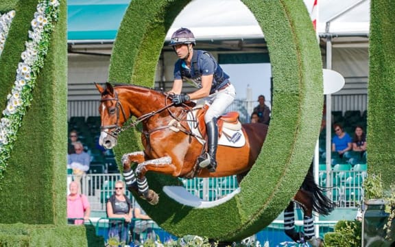 Tim Price competing on Ringwood Sky Boy at the 2018 Burghley Horse Trials.