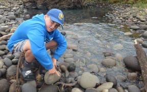 Luke Sowman,11, found dozens of dead fish and eels in the Mangati Stream at Bell Block, New Plymouth
