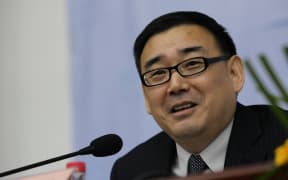 Chinese-Australian writer Yang Hengjun attends a lecture at Beijing Institute of Technology in Beijing, November 2010.