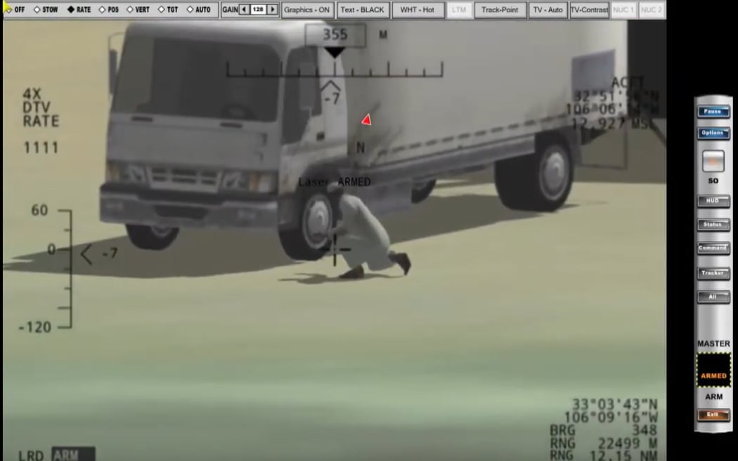 A screenshot from a Cubic Corporation video promoting its weapons training systems.