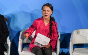 Youth activist Greta Thunberg speaks at the Climate Action Summit at the United Nations.