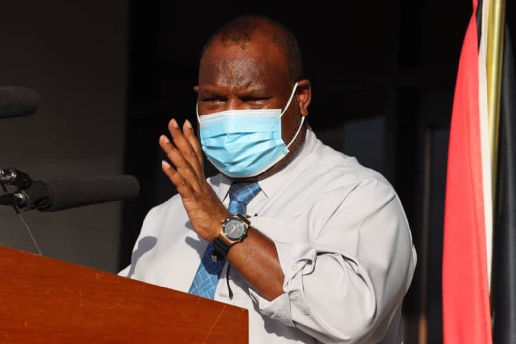 PNG's prime minister James Marape announces eight new Covid-19 cases in Port Moresby, urging all residents of the capital to wear masks. 21 July 2020.