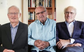 Ex-Prime Ministers Jim Bolger, Mike Moore and Geoffrey Palmer