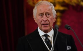 Britain's King Charles III speaks during a meeting of the Accession Council inside St James's Palace in London on September 10, 2022, to proclaim him as the new King. - Britain's Charles III was officially proclaimed King in a ceremony on Saturday, a day after he vowed in his first speech to mourning subjects that he would emulate his "darling mama", Queen Elizabeth II who died on September 8.