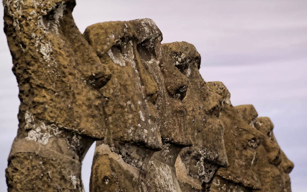 Ahu Akivi Maois - statutes on the island of Rapa Nui / Easter Island.