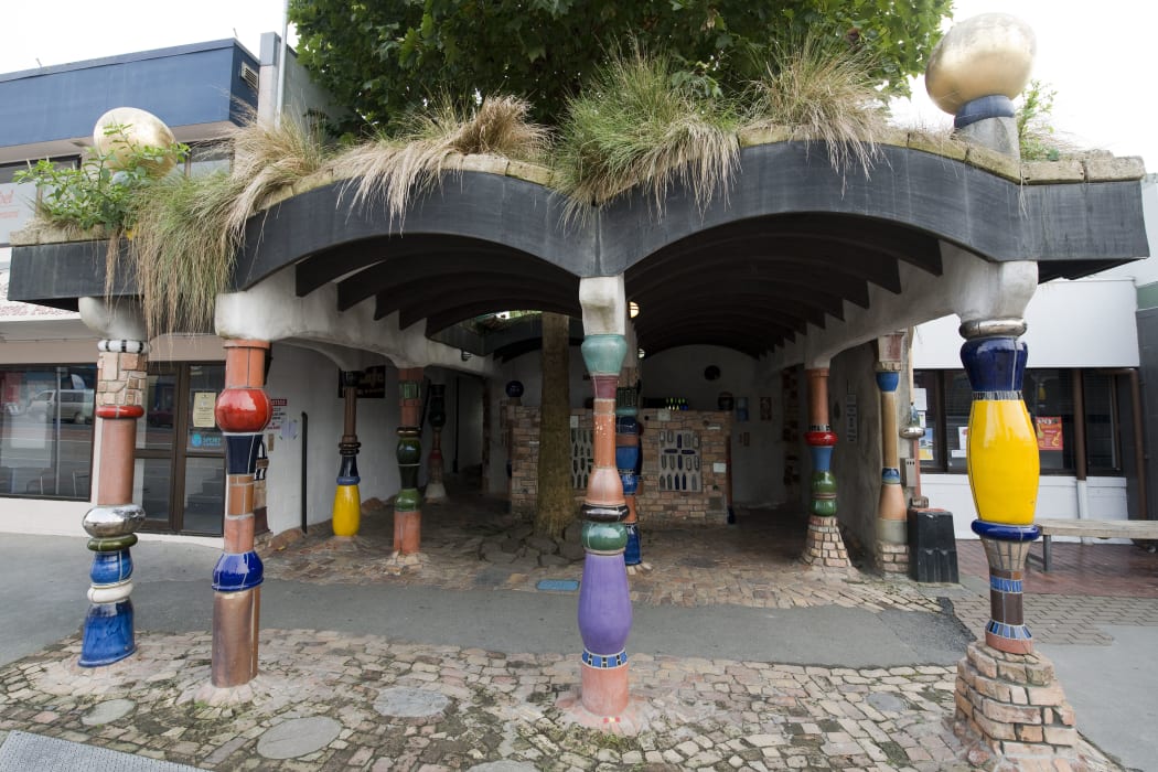 Public toilets designed by Austrian artist Friedensreich Hundertwasser in Kawakawa