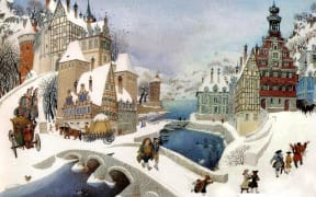 Winter scene by Gennady Spirin