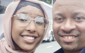 Mulki Abdiwahab, 18, and her father Osman Ahmed, 43.
