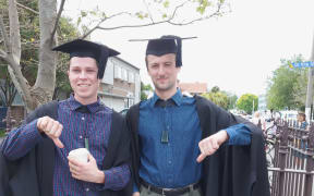Ben shine and Thomas Bell are disappointed they won't be graduating today.