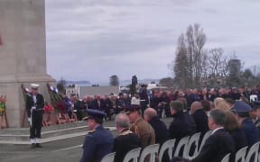 The centenary of New Zealand's capture of Samoa from Germany on August 29, 1914, is commemorated at a national service at the cenotaph at Auckland's War Memorial Museum.