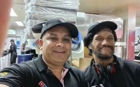 Rishi Sharma (R) and Brian "Sooty" Wallace