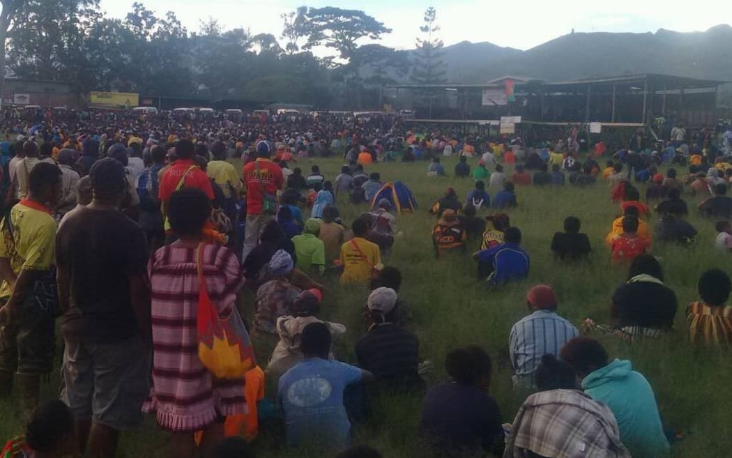 A student awareness forum in Goroka.