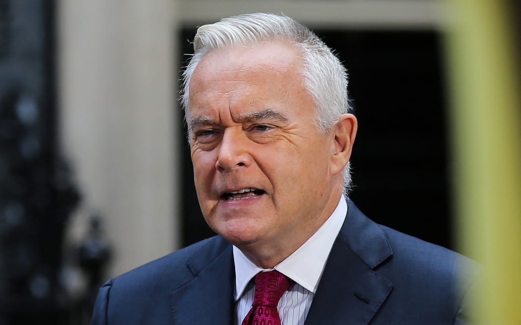 File image. BBC journalist Huw Edwards speaks in front of a camera in Downing Street in central London on 5 September, 2022.