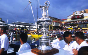 Presentation of the America's Cup, race five of the America's Cup between Team New Zealand and Prada, Auckland, 3 March 2000.