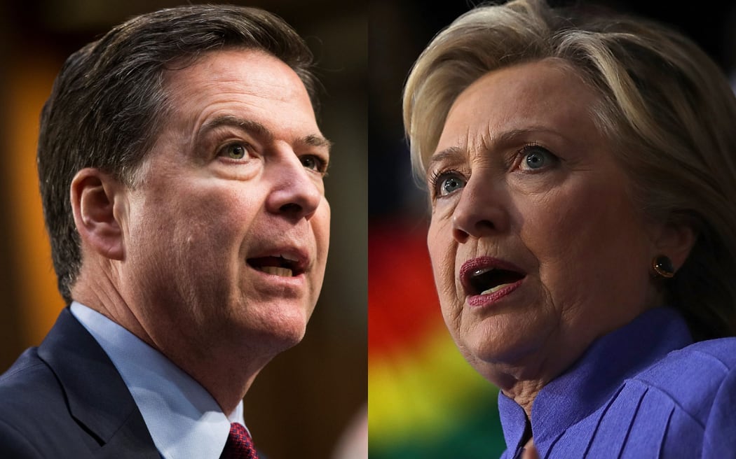 James Comey and Hillary Clinton.