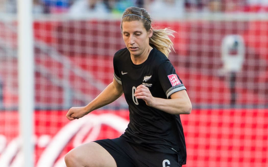 WINNIPEG, MANITOBA, CANADA - June 15, 2015: The Woman's World Cup China vs New Zealand match at the Winnipeg Stadium.  Final score China 2, New Zealand 2.