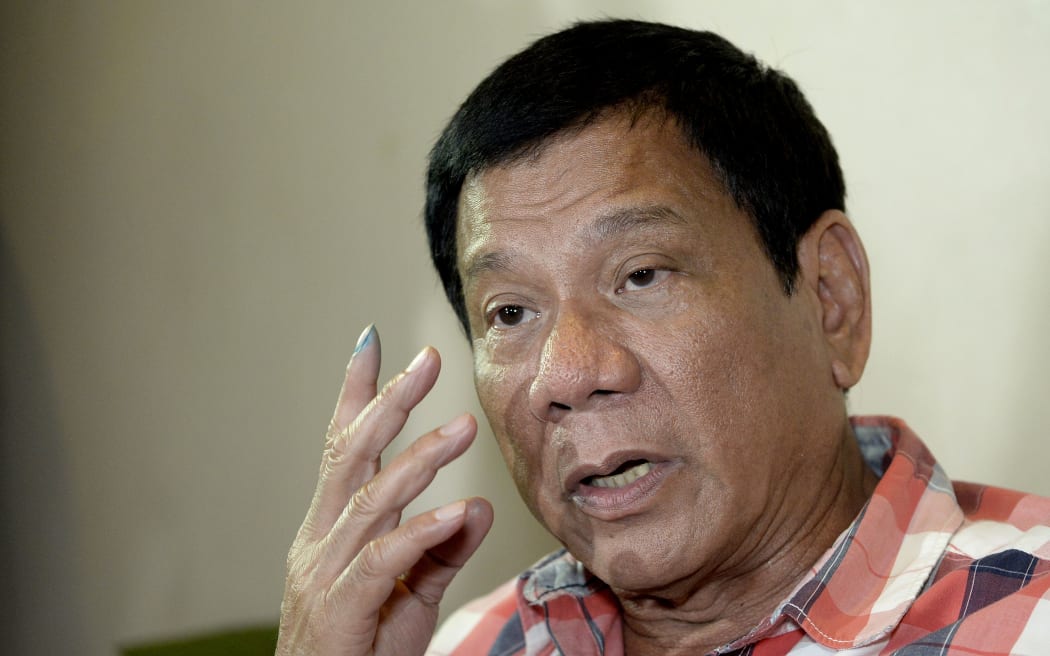 Philippines Presidential frontrunner and Davao City Mayor Rodrigo Duterte.
