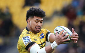 The hurricanes' Ardie Savea during the Hurricanes vs Highlanders Super Rugby Aotearoa match at Sky Stadium on Sunday the 12th of July 2020.
