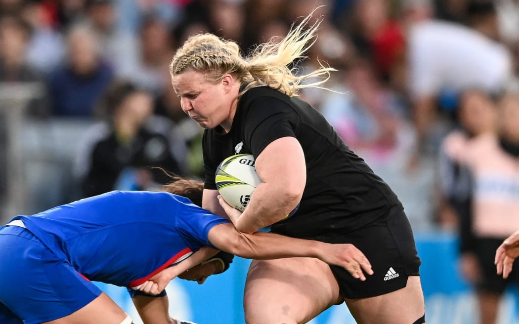 Phillipa Love of New Zealand.
New Zealand Black Ferns v France, Women’s Rugby World Cup New Zealand 2021 (played in 2022) Semi Final match at Eden Park, Auckland, New Zealand on Saturday 5 November 2022. Mandatory credit: © Andrew Cornaga / www.photosport.nz