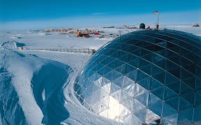 The Amundsen-Scott South Pole station research base.