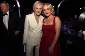 Glenn Close and Emily Osment attend the 25th Annual Screen Actors Guild Awards at The Shrine Auditorium on January 27, 2019 in Los Angeles, California.