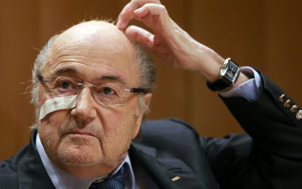 Sepp Blatter at today's news conference.