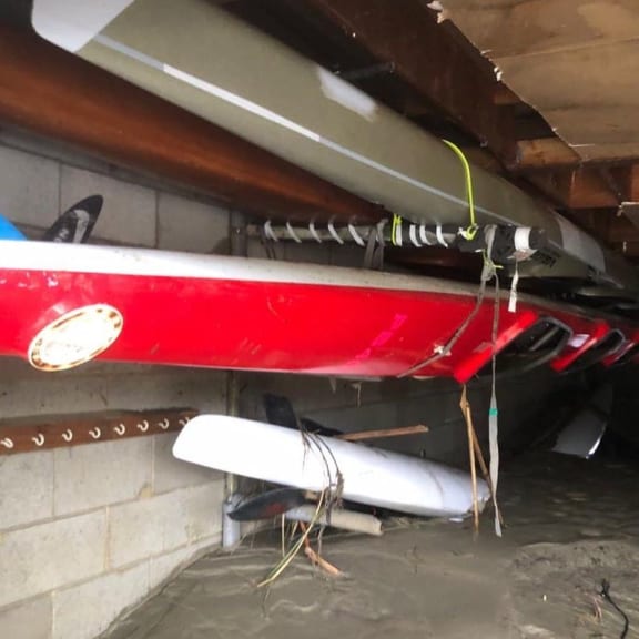 Damage to the Poverty Bay Kayak Club during Cyclone Gabrielle 2023