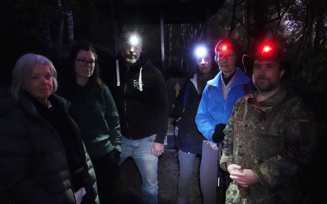 Bay Bush Action volunteers in Northland - from left, Kathy Ross, Emily Ross, Craig Salmon, Cynthia Matthews, Peggy Burbank and Martin Schmid