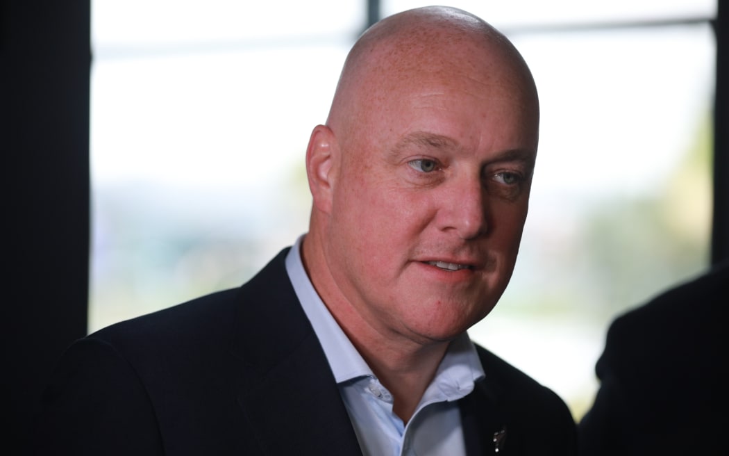 Christopher Luxon at at AUT's Millennium campus in Rosedale, Auckland