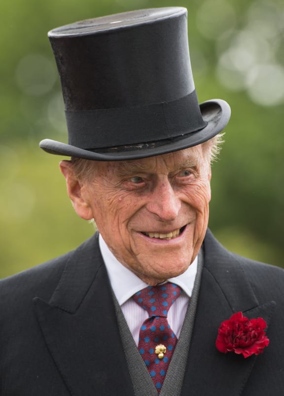 Prince Philip at the start of a special garden party at Buckingham Palace last month.