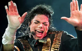 Michael Jackson performing on the Singapore leg of his Dangerous Tour.