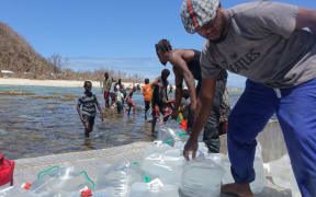 People helping out on Makira Island