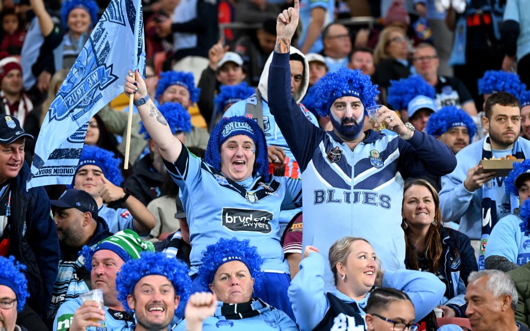 Blues fans are seen during State of Origin 2023