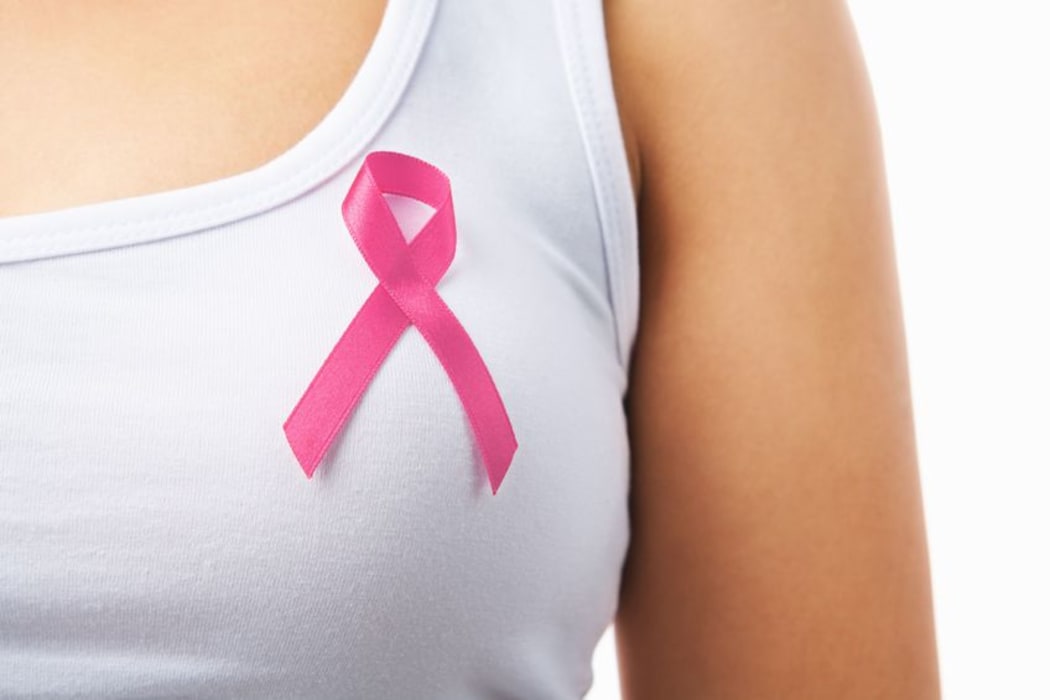 A pink ribbon symbolising breast cancer