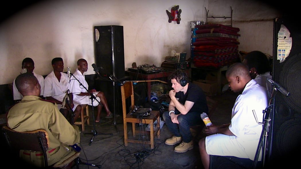 Ian Brennan recording in Zomba Central Prison, Malawi