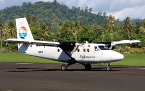 A Polynesian Airlines Twin Otter aircraft at Fagali'i Airport.