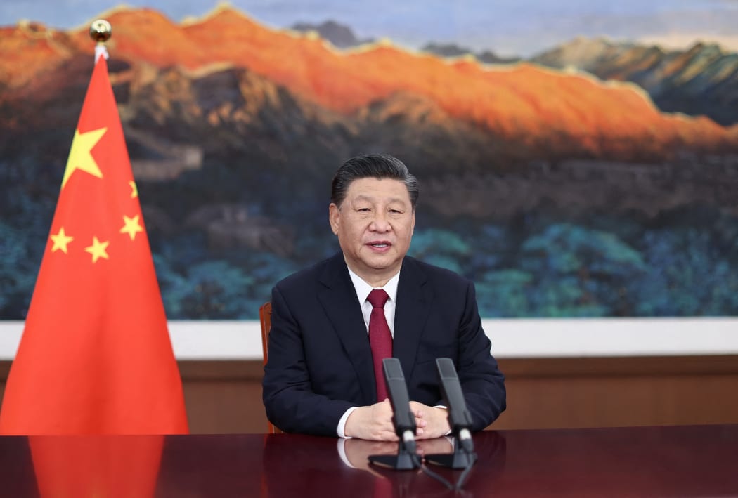 Chinese President Xi Jinping delivers a keynote speech via video at the opening ceremony of the Boao Forum for Asia (BFA) Annual Conference 2021