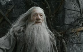 Actor Ian McKellen as Gandalf.