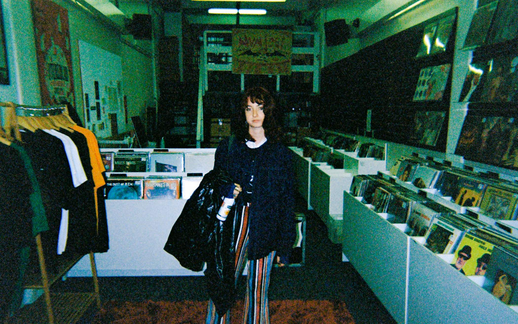 Vera Ellen in the Wellington Flying Nun store where she works.