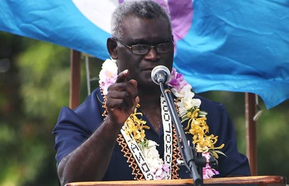 Solomon Islands' prime minister Manasseh Sogavare.